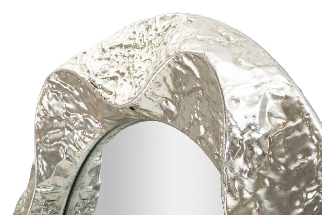 Glam spejl i sølvfarve, jern, spejl og mdf – 61x6x5 39x135 cm