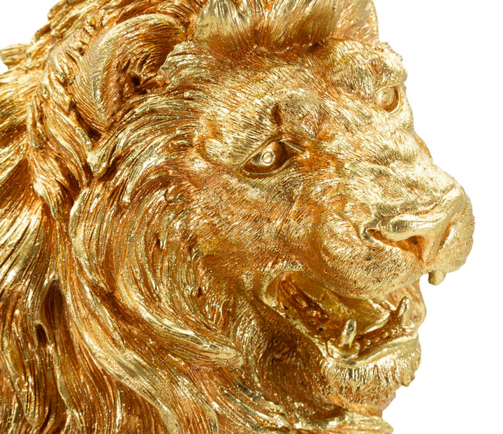 Glam pynteløve, guldfarvet – 45x29x55 cm