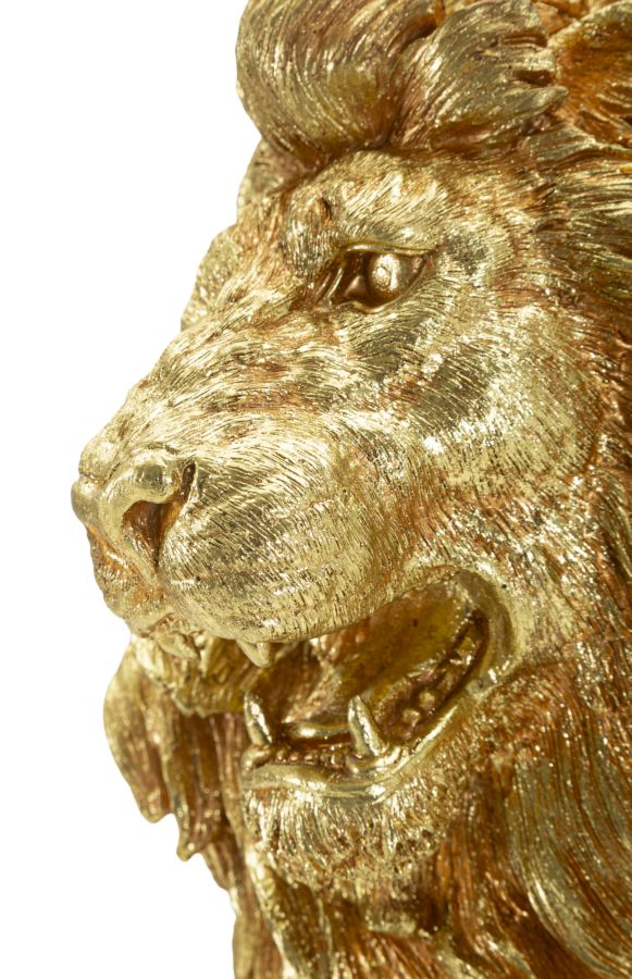 Glam pynteløve, guldfarvet – 45x29x55 cm