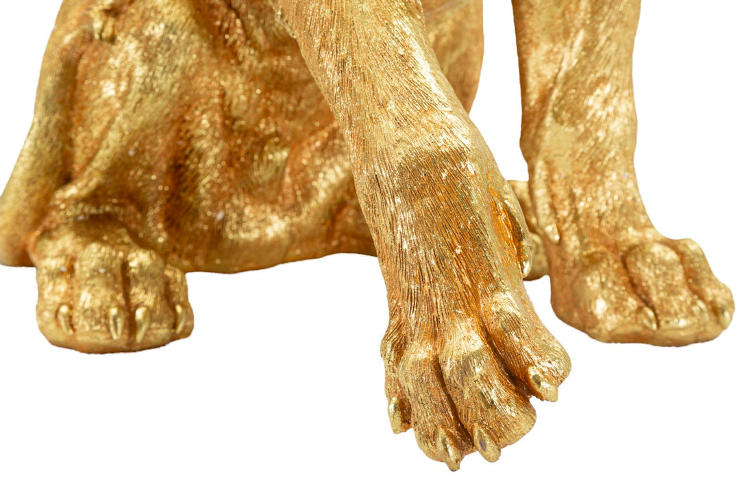 Glam pynteløve, guldfarvet – 45x29x55 cm