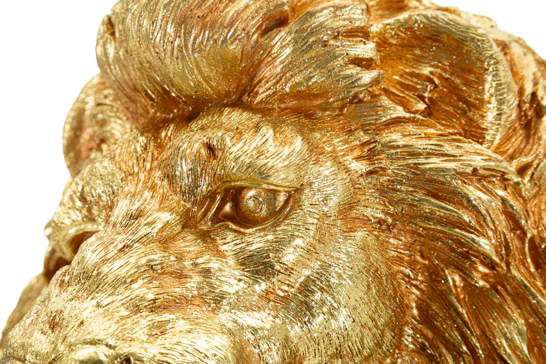 Glam pynteløve, guldfarvet – 45x29x55 cm