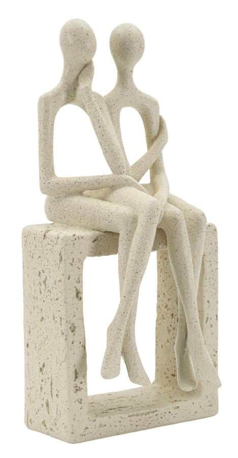 Pyntefigur i creme af polyresin – 11x5x9 cm