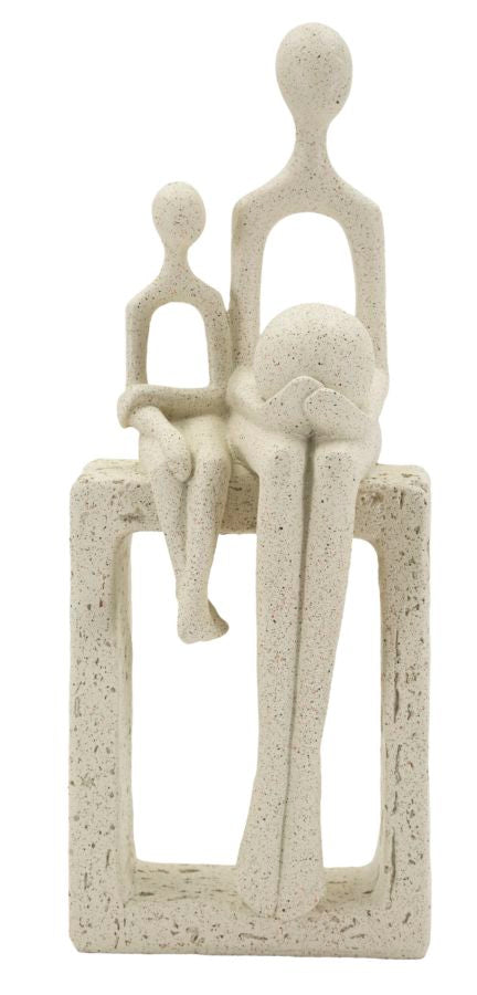 Pyntefigur i creme af polyresin – 10x7x5 cm