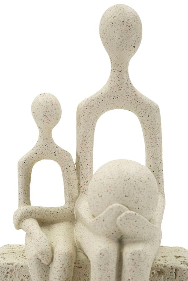 Pyntefigur i creme af polyresin – 10x7x5 cm