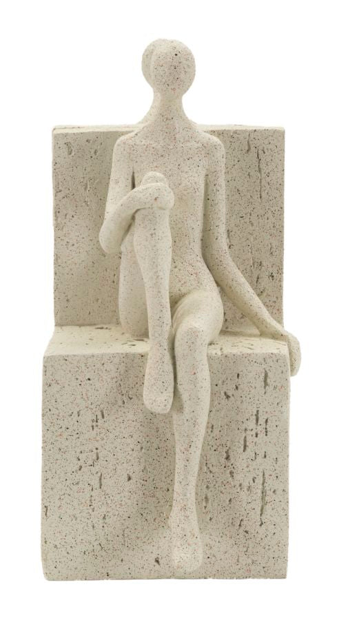 Pyntefigur  i creme af polyresin – 24x10x20 cm