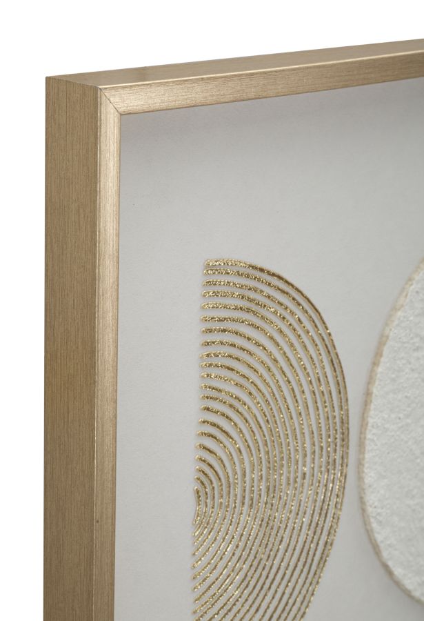 Billedramme i træ, lærred og plast – 60x3x60 cm