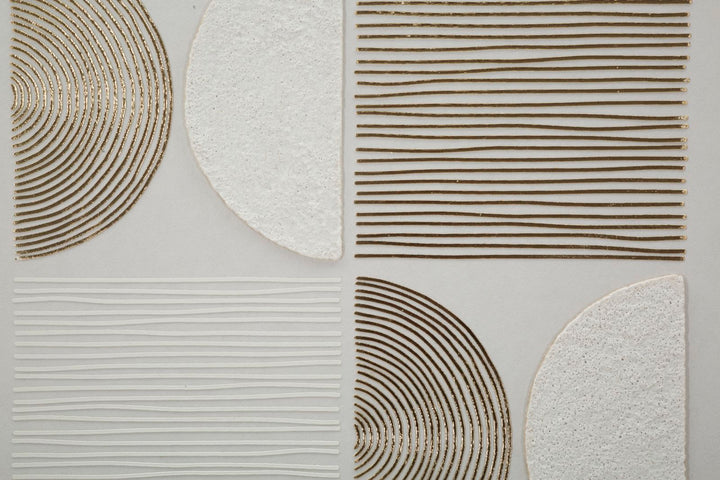 Billedramme i træ, lærred og plast – 60x3x60 cm