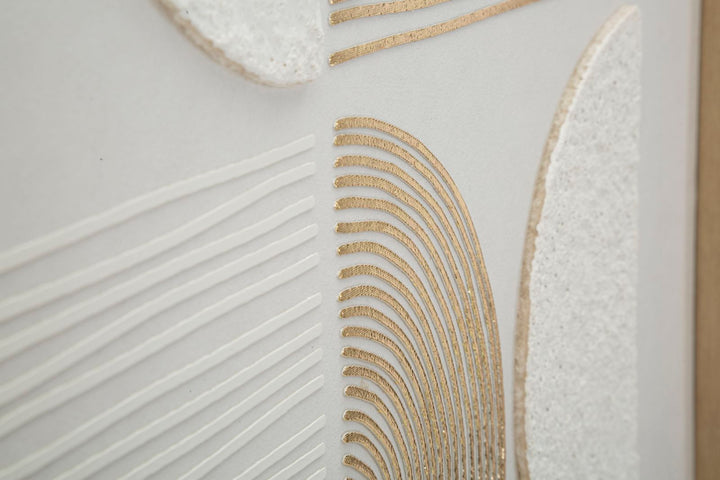 Billedramme i træ, lærred og plast – 60x3x60 cm