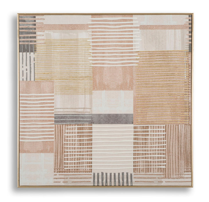 Billedramme af fyrretræ, lærred og plast – 60x3x60 cm - canvas print