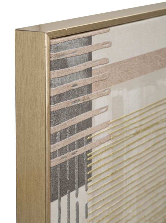 Billedramme af fyrretræ, lærred og plast – 60x3x60 cm - canvas print