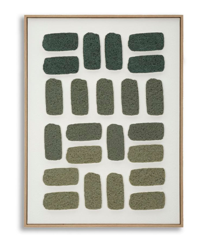 Billedramme i fyrretræ, lærred og plast – 60x2x9 cm