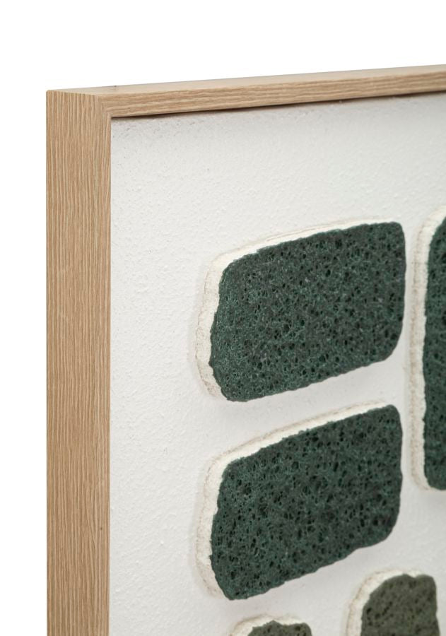 Billedramme i fyrretræ, lærred og plast – 60x2x9 cm