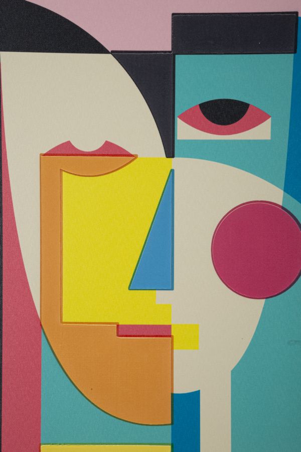 Canvas print, fyrretræ, lærred og plast – 3x3x70 cm