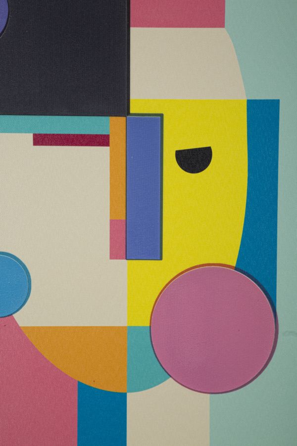 Canvas print af fyrretræ, lærred og plast – 50x3x3 cm