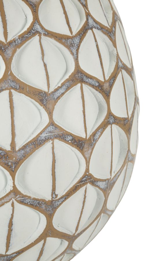 Moderne vase i hvid, polyresin – 27x27 cm