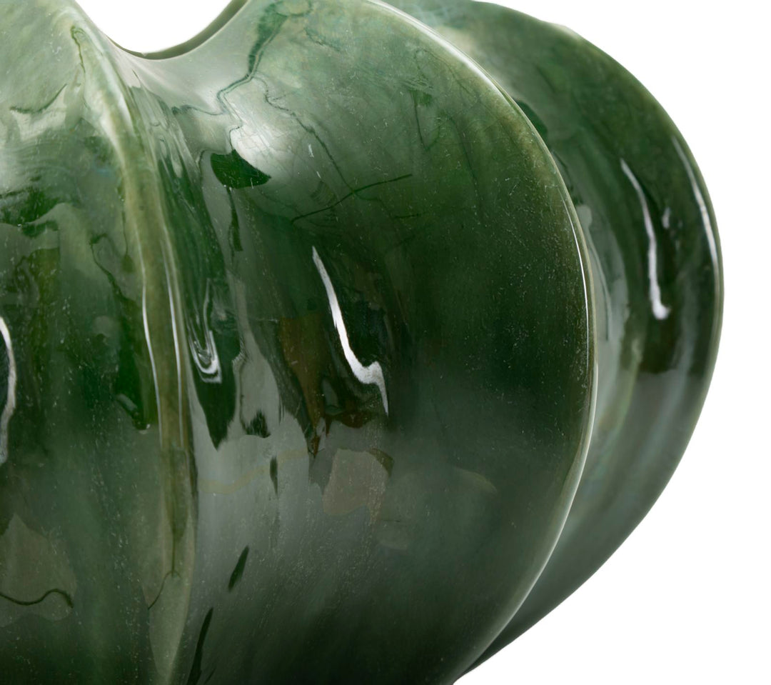 Smuk keramisk skål i grøn farve