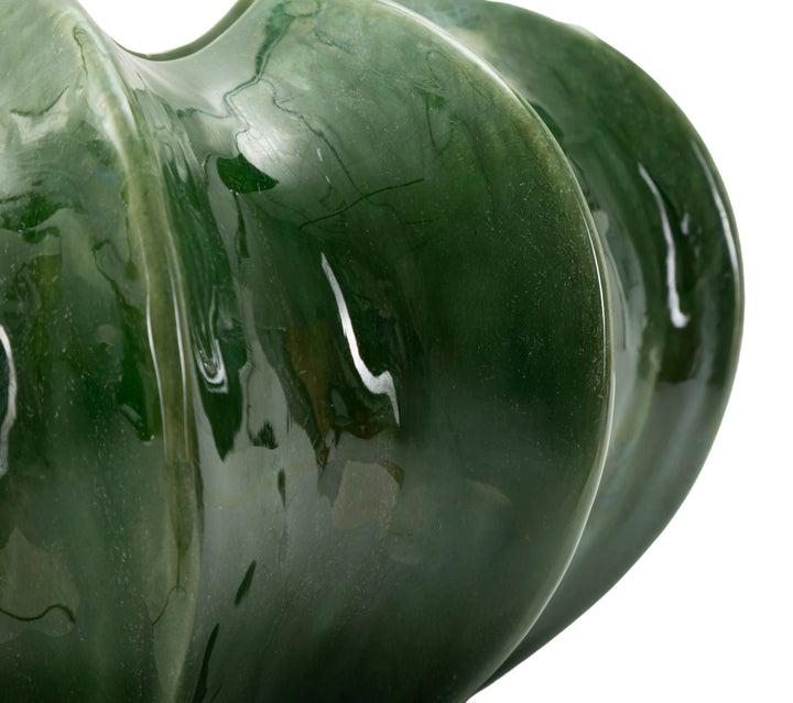 Smuk keramisk skål i grøn farve