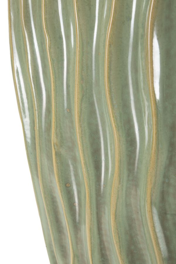 Moderne grøn vase i keramik  – 27x14x46 cm