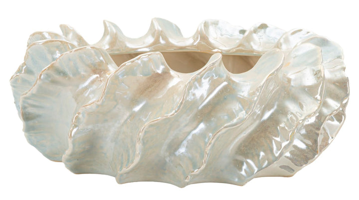 Keramisk cachepot, perlehvid