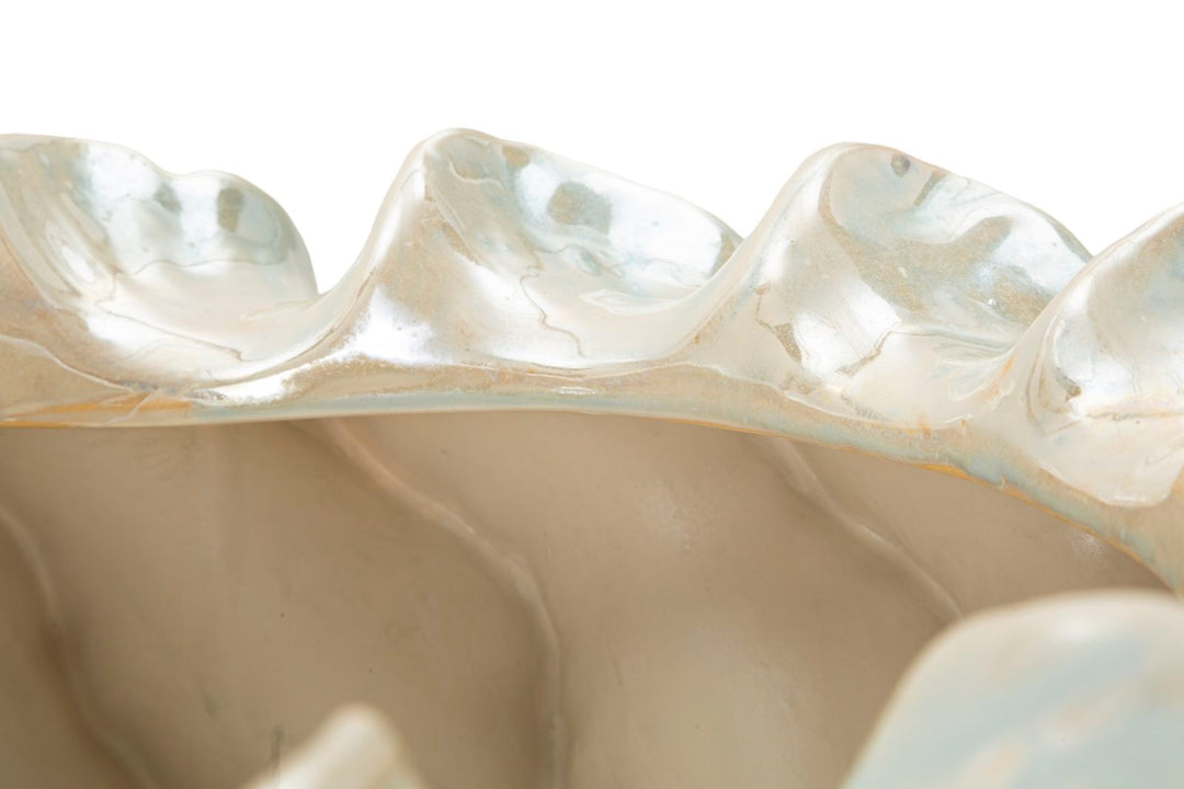 Keramisk cachepot, perlehvid