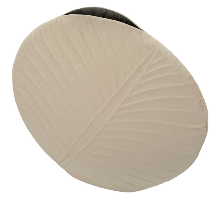 Moderne vase i creme, jern – 41x5x14 cm