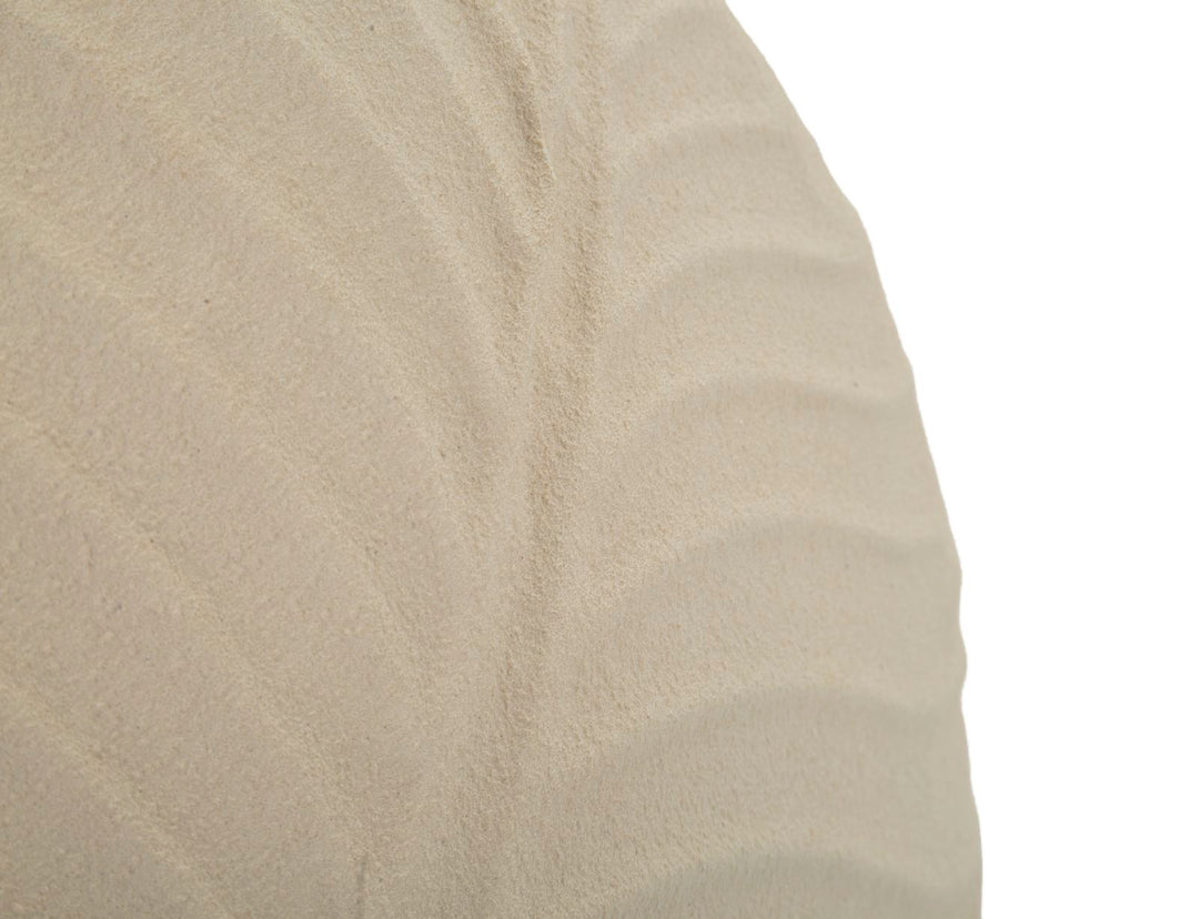 Moderne vase i creme, jern – 32x5x13 cm