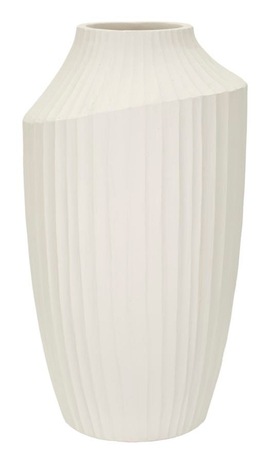 Vase i cremehvid – 28x5x50 cm