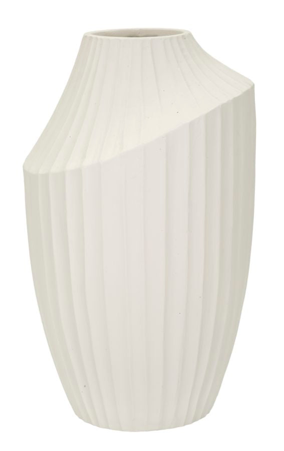 Vase i cremehvid – 22x5x38 cm