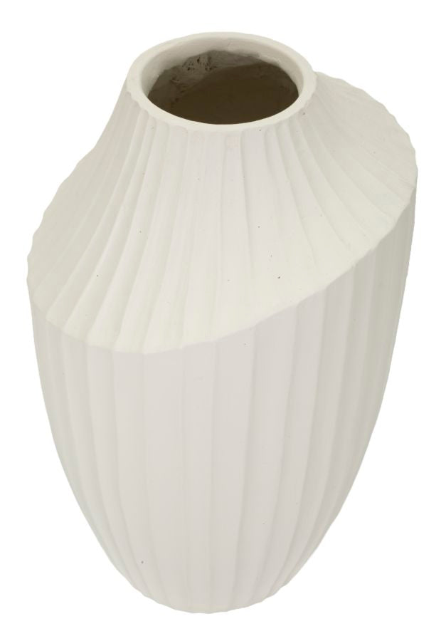 Vase i cremehvid – 22x5x38 cm