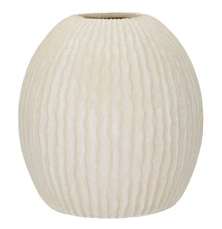Vase i creme, mgo materiale – 36x5x38 cm