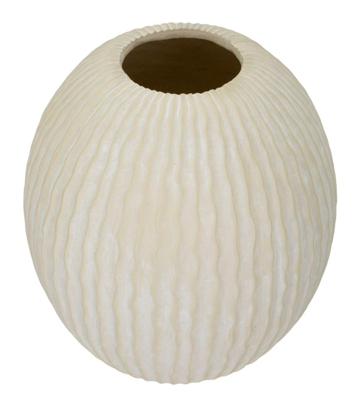 Vase i creme, mgo materiale – 36x5x38 cm