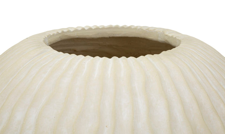 Vase i creme, mgo materiale – 36x5x38 cm