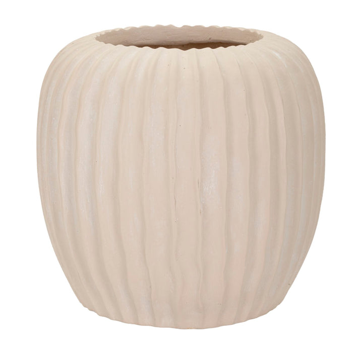 Vase i cremehvid – 26x5x26 cm