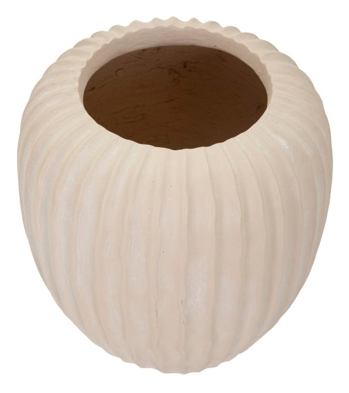 Vase i cremehvid – 26x5x26 cm