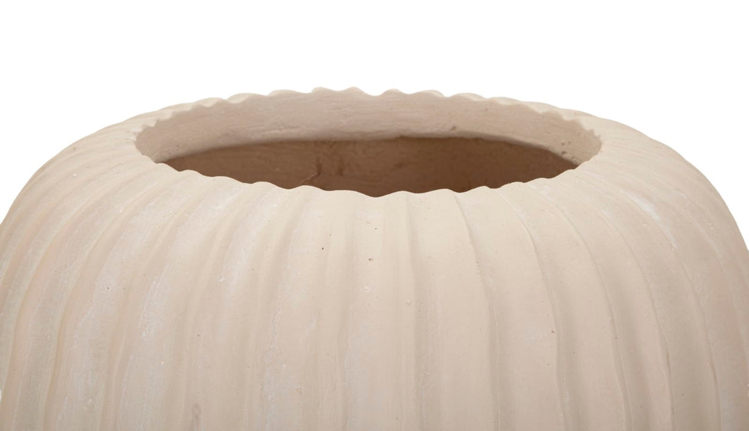 Vase i cremehvid – 26x5x26 cm