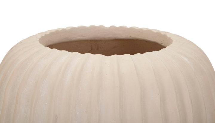 Vase i cremehvid – 26x5x26 cm