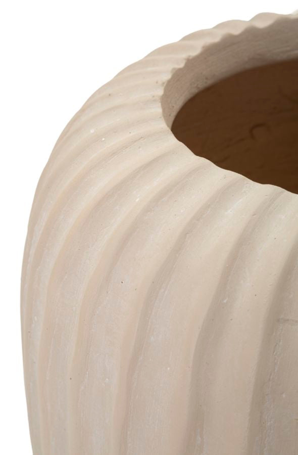 Vase i cremehvid – 26x5x26 cm