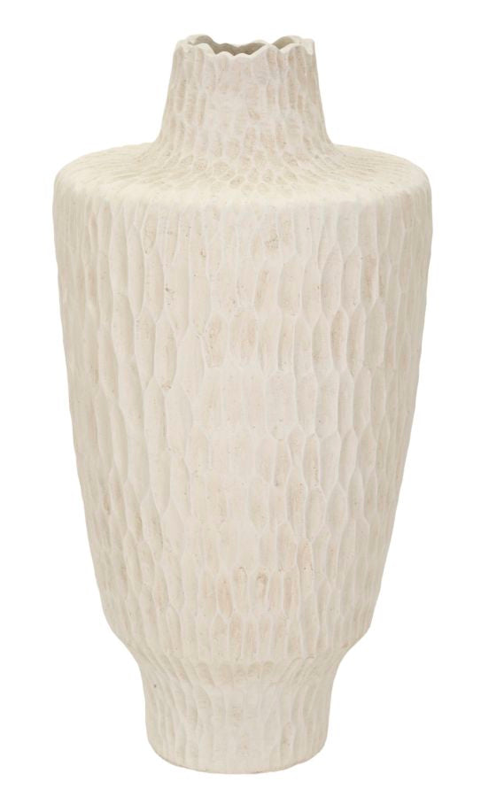 Vase i cremehvid – 29x5x57 cm