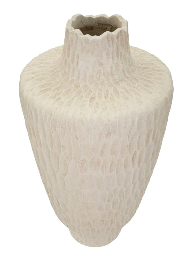 Vase i cremehvid – 29x5x57 cm