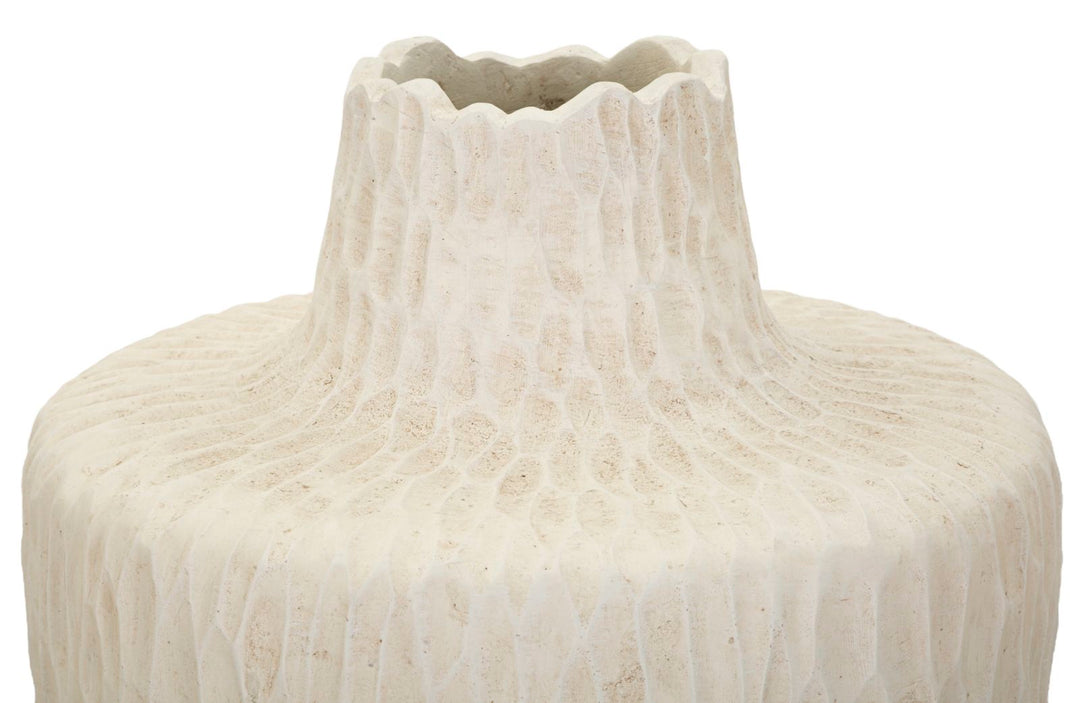 Vase i cremehvid – 29x5x57 cm