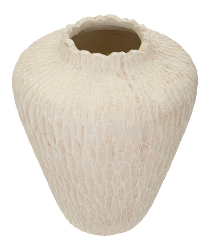Vase i cremehvid
