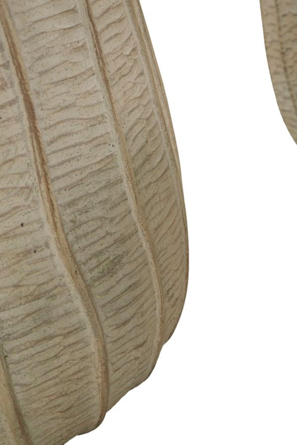 Potteplanteskjulere i creme, keramik – 30x5x27, 25x22x2, 19x5x18 cm