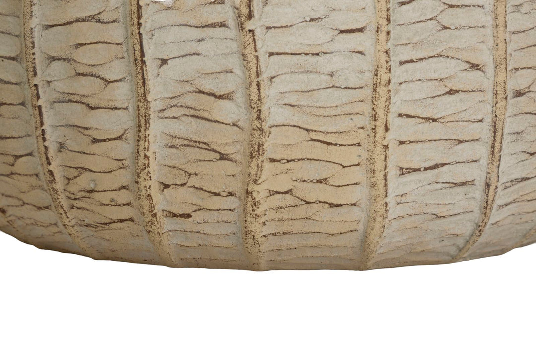 Potteplanteskjulere i creme, keramik – 30x5x27, 25x22x2, 19x5x18 cm