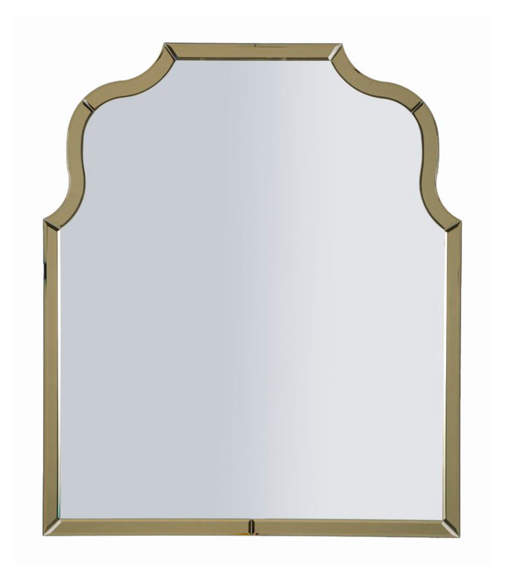 Glam spejl med guldfarvet ramme, 78x93 cm