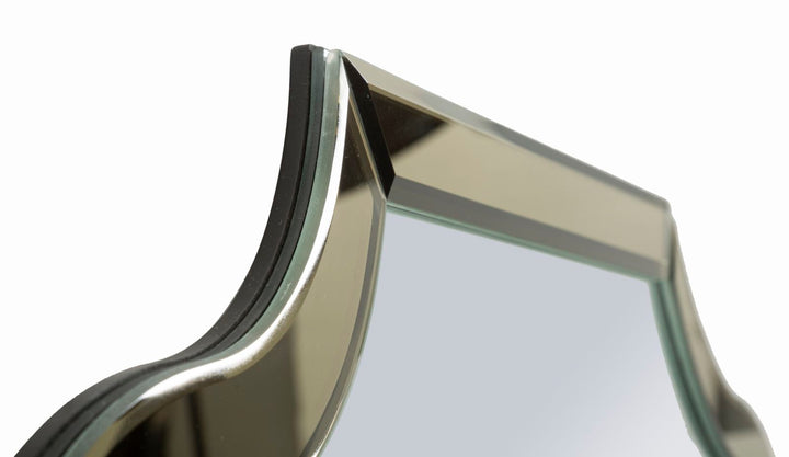 Glam spejl med guldfarvet ramme, 78x93 cm