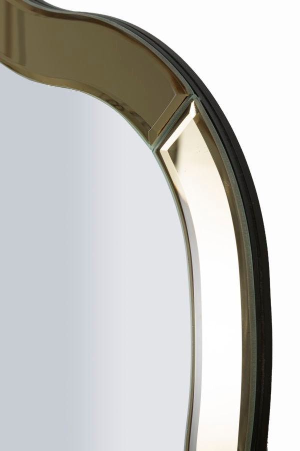 Glam spejl med guldfarvet ramme, 78x93 cm