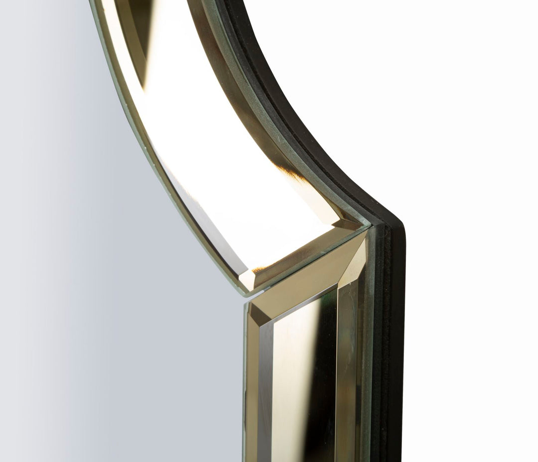 Glam spejl med guldfarvet ramme, 78x93 cm