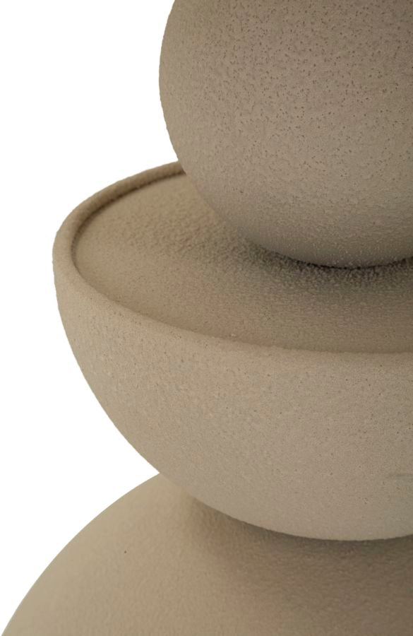 Bord i creme, jern og glas – 45x49x5 cm