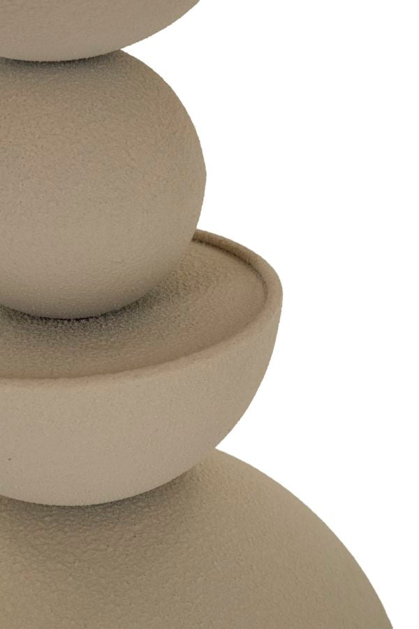 Bord i creme, jern og glas – 40x5x42 cm