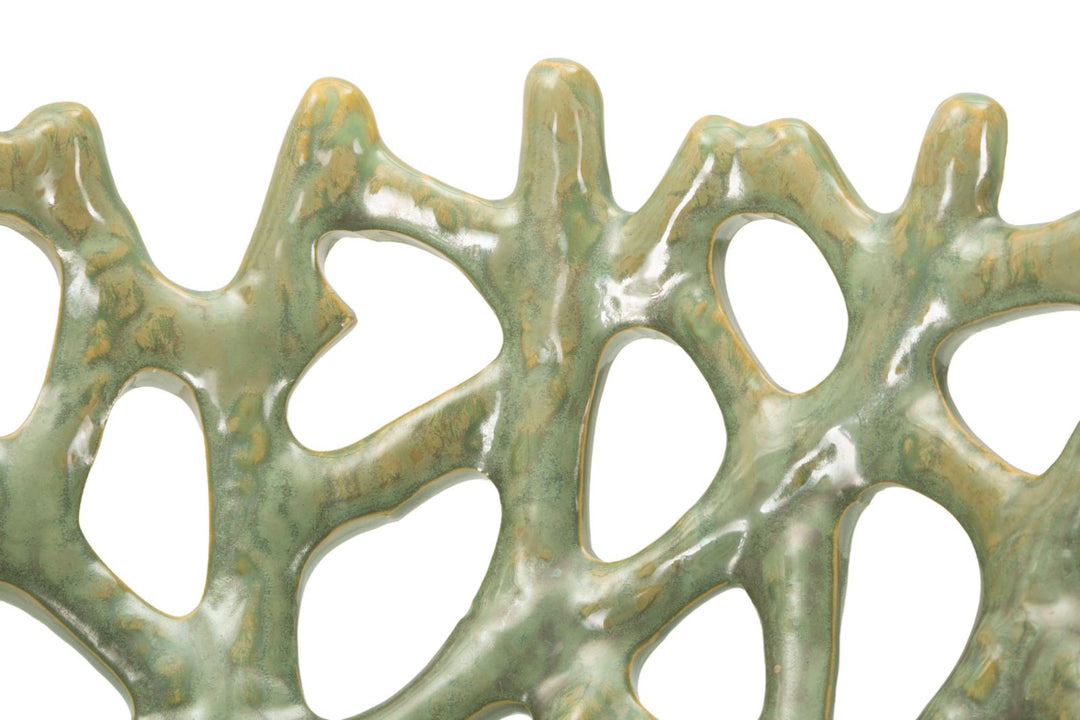 Moderne skål i grøn keramik – 35x13 cm